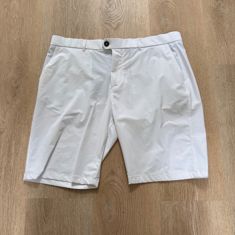 Greyson Montauk Golf Shorts Mens‎ 40 White Performance Stretch Flat Front